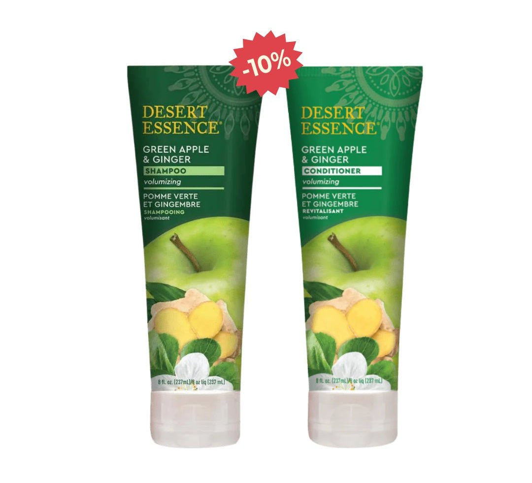 Duo shampoing et après-shampoing volumisant pomme gingembre – boucles