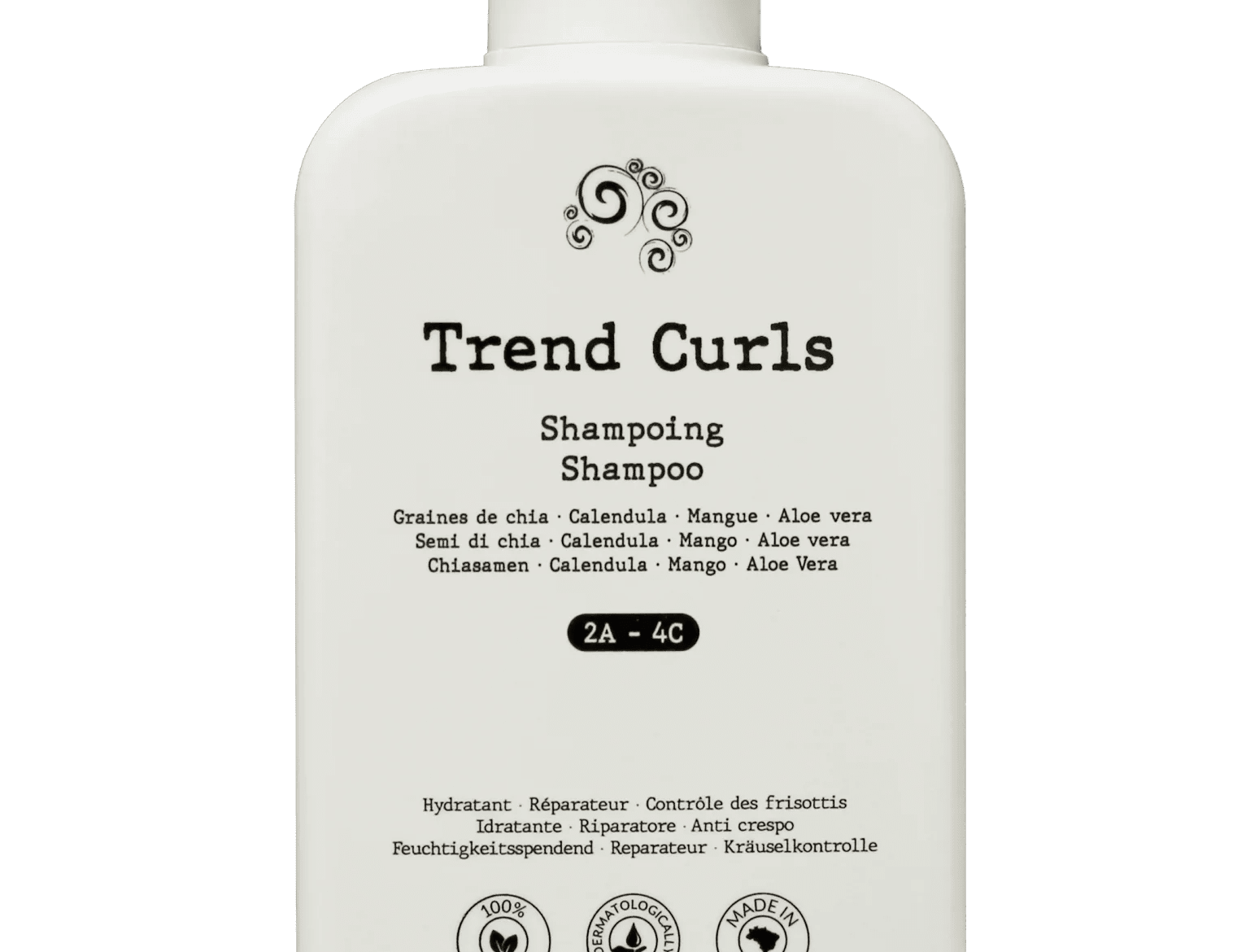 Shampooing Hydratant Cheveux Bouclés – Trend Curls – soin capillaire naturel pour cheveux ondulés, bouclés, frisés et crépus | L’Art des Boucles Suisse
