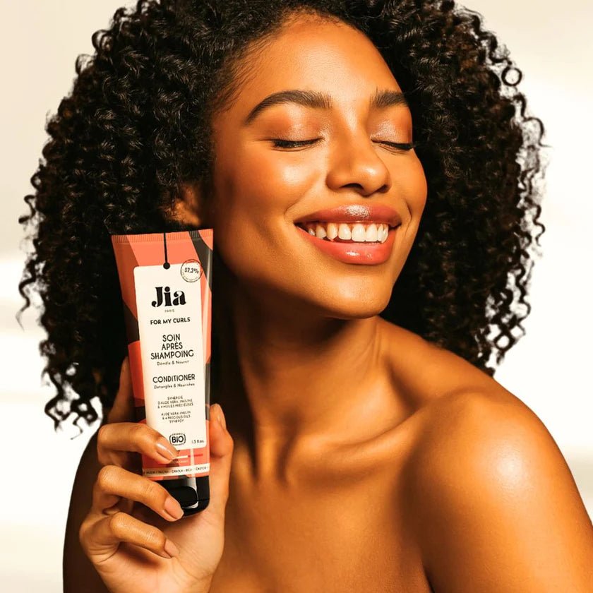 Soin Après-Shampoing – For My Curls | Jia Paris – soin capillaire naturel pour cheveux ondulés, bouclés, frisés et crépus | L’Art des Boucles Suisse
