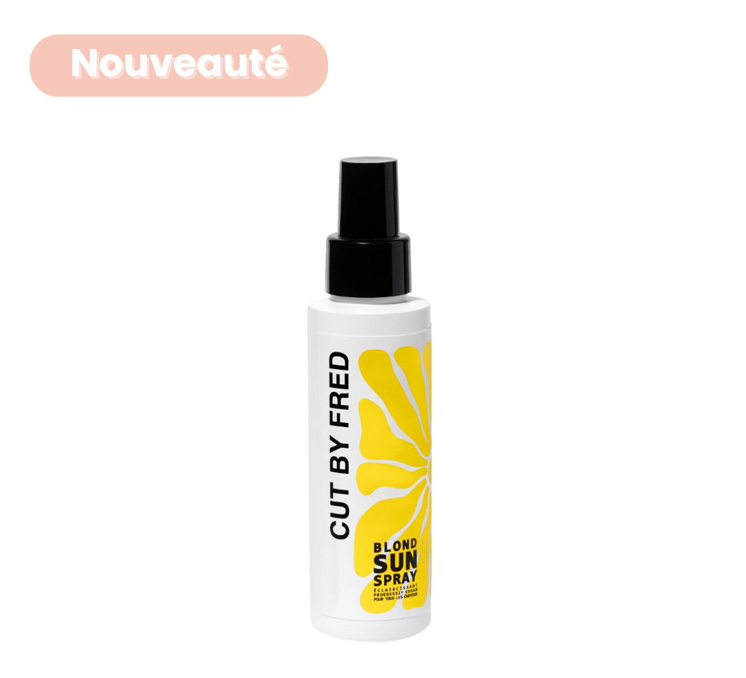 Spray Éclaircissant Blond Sun – Reflets Soleil Naturels | Cut By Fred – soin capillaire naturel pour cheveux ondulés, bouclés, frisés et crépus | L’Art des Boucles Suisse