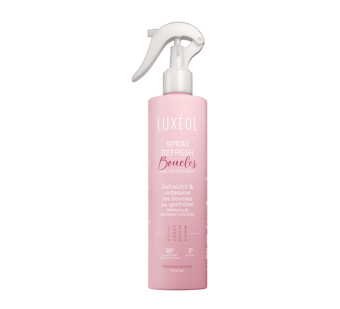 Spray Refresh Boucles Luxéol – soin capillaire naturel pour cheveux ondulés, bouclés, frisés et crépus | L’Art des Boucles Suisse