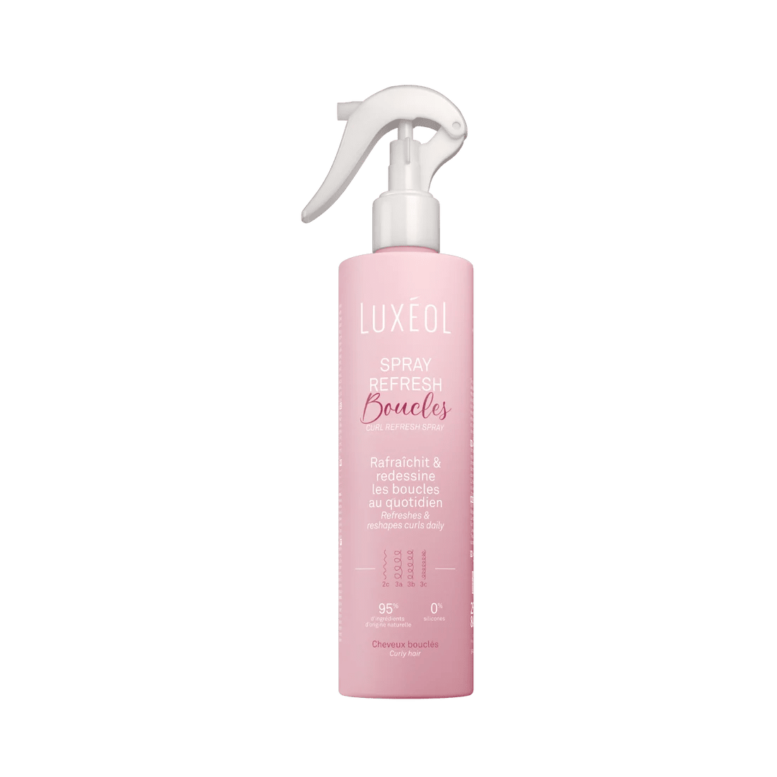 Spray Refresh Boucles Luxéol – soin capillaire naturel pour cheveux ondulés, bouclés, frisés et crépus | L’Art des Boucles Suisse
