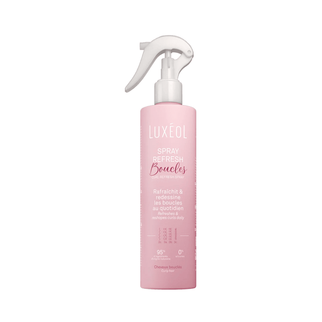 Spray Refresh Boucles Luxéol – soin capillaire naturel pour cheveux ondulés, bouclés, frisés et crépus | L’Art des Boucles Suisse