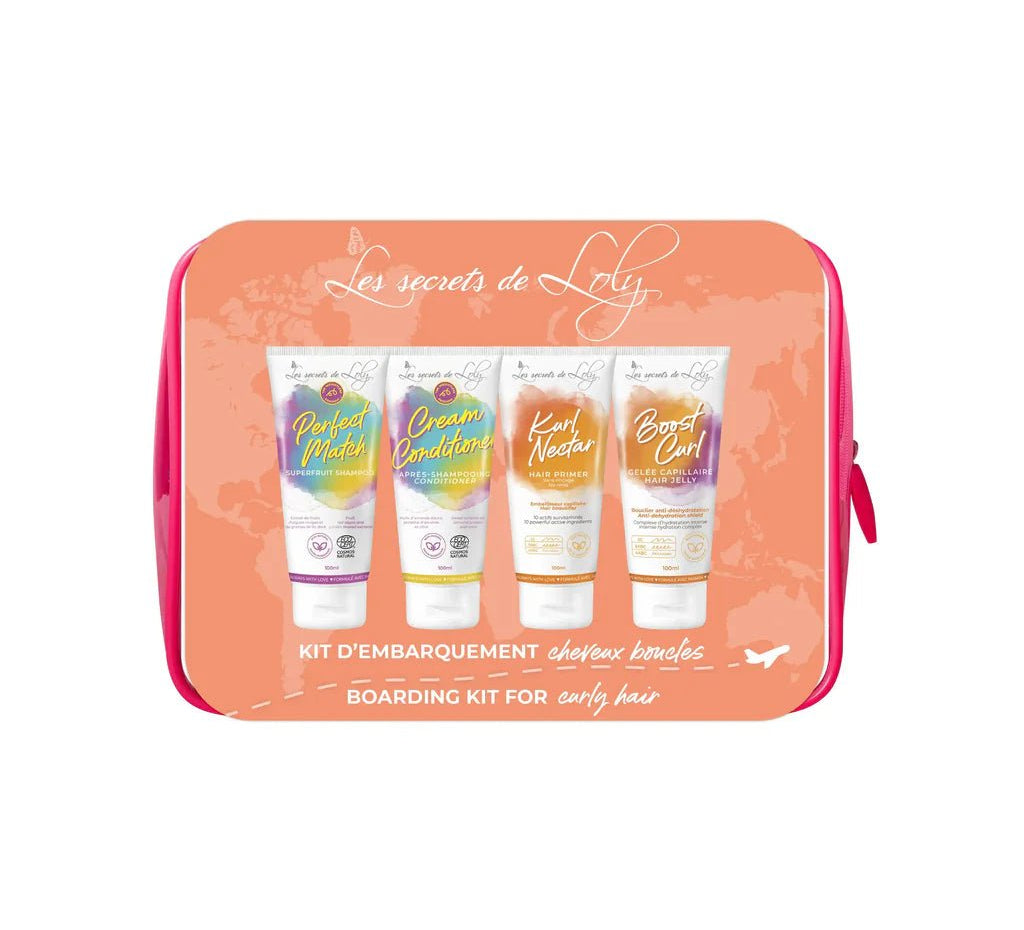 Trousse voyage cheveux bouclés – routine complète Les Secrets de Loly
