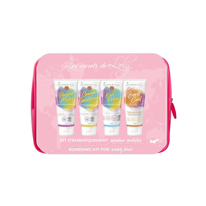Trousse Cheveux Ondulés – Routine Voyage Loly