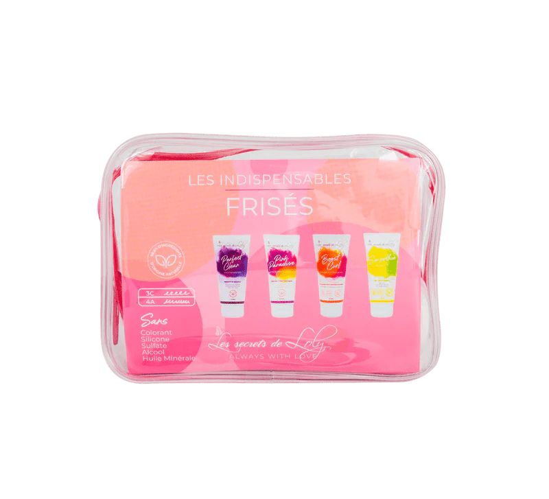 Trousse voyage cheveux frisés – routine complète hydratante