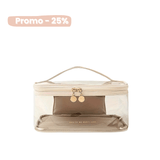 Trousse magique transparente L’Art des Boucles – pochette pratique pour accessoires cheveux