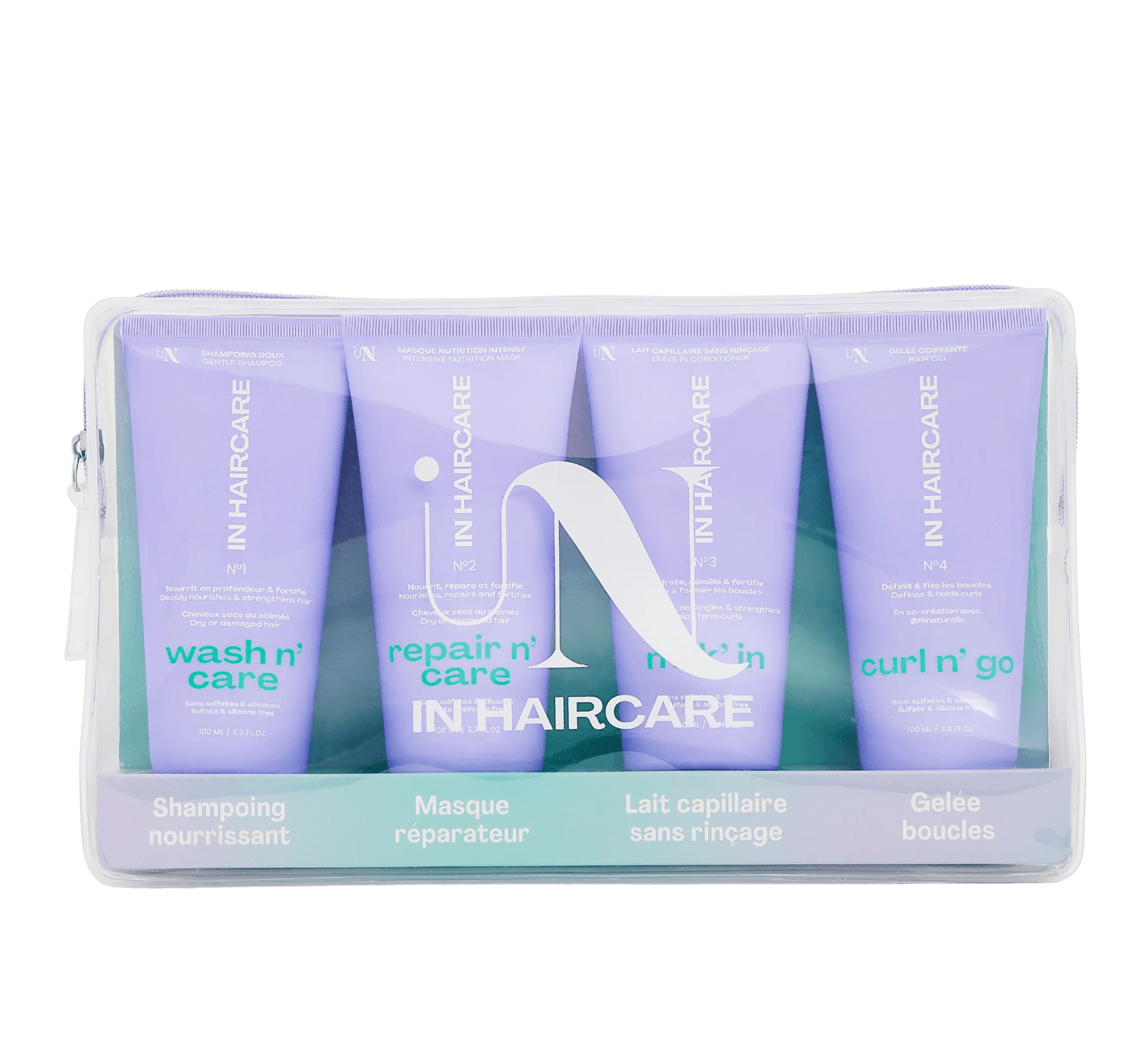 Trousse Travel n’ Go – Routine Complète Format Voyage – soin capillaire naturel pour cheveux ondulés, bouclés, frisés et crépus | L’Art des Boucles Suisse