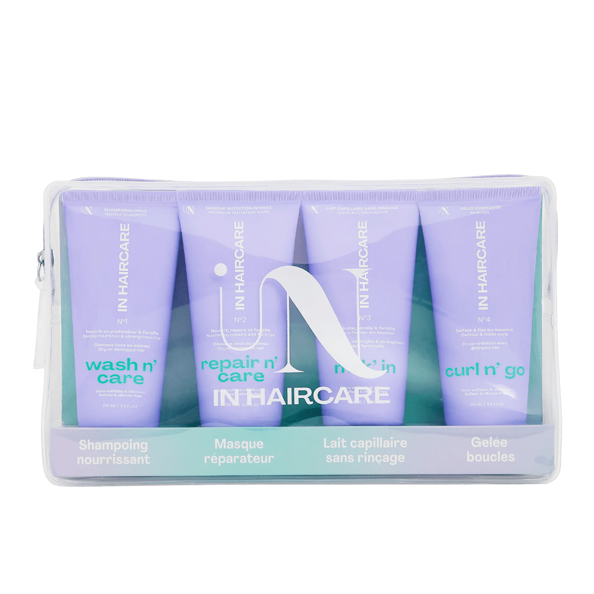 Trousse Travel n’ Go – Routine Complète Format Voyage – soin capillaire naturel pour cheveux ondulés, bouclés, frisés et crépus | L’Art des Boucles Suisse