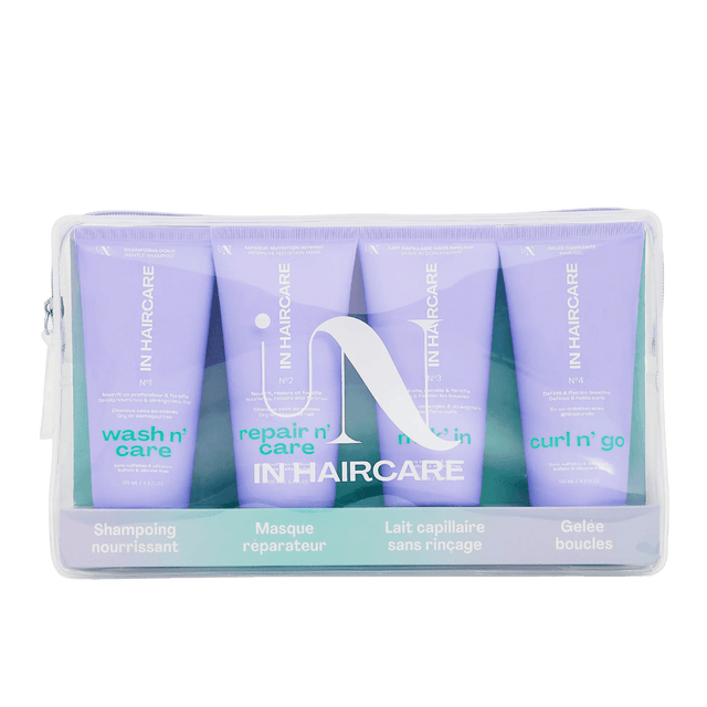 Trousse Travel n’ Go – Routine Complète Format Voyage – soin capillaire naturel pour cheveux ondulés, bouclés, frisés et crépus | L’Art des Boucles Suisse